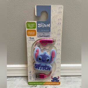 NWT Stitch charger cable USB - C